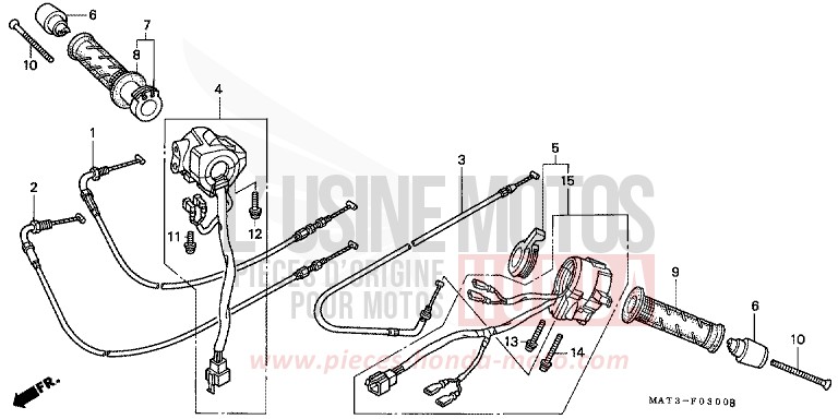 SWITCH/CABLE for Super Blackbird MUTE BLACK METALLIC (NH359B) from 1998